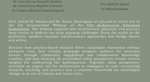 Επιτροπή Αρχιτεκτονικής Εκπαίδευσης της UIA: 4ο Διεθνές Διαδικτυακό Σεμινάριο